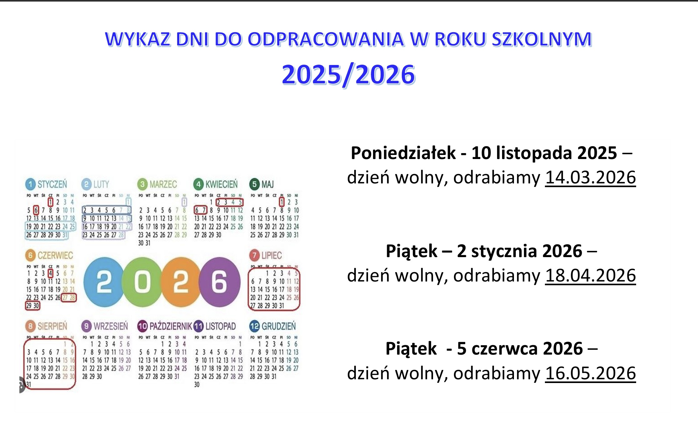 Read more about the article DNI DO ODPRACOWANIA