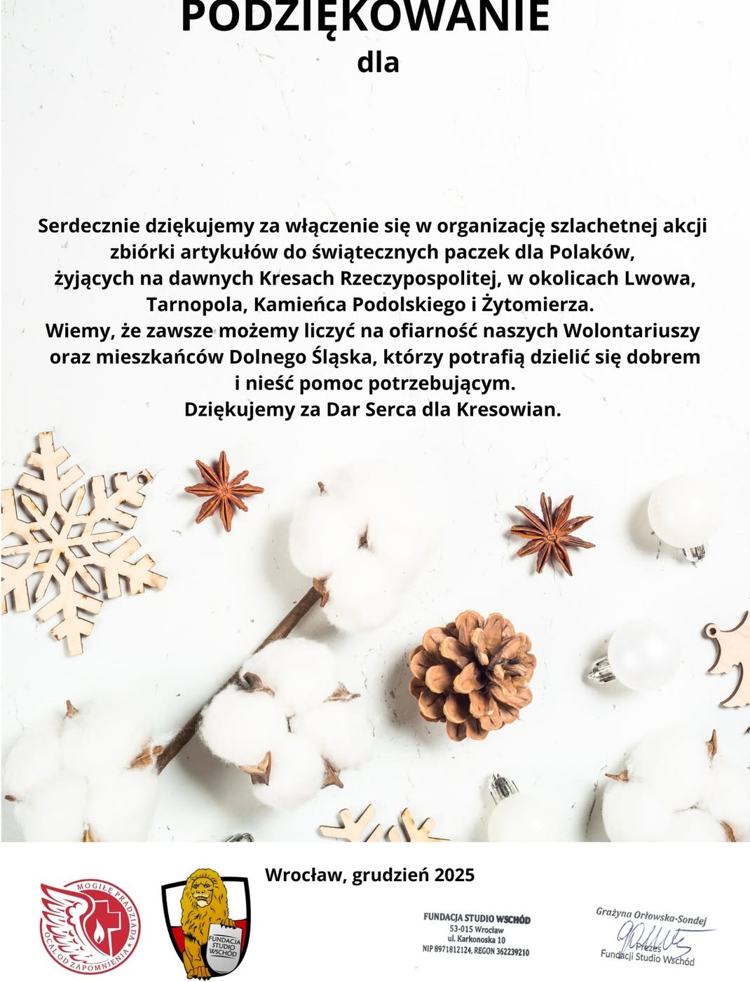 Read more about the article PODZIĘKOWANIA