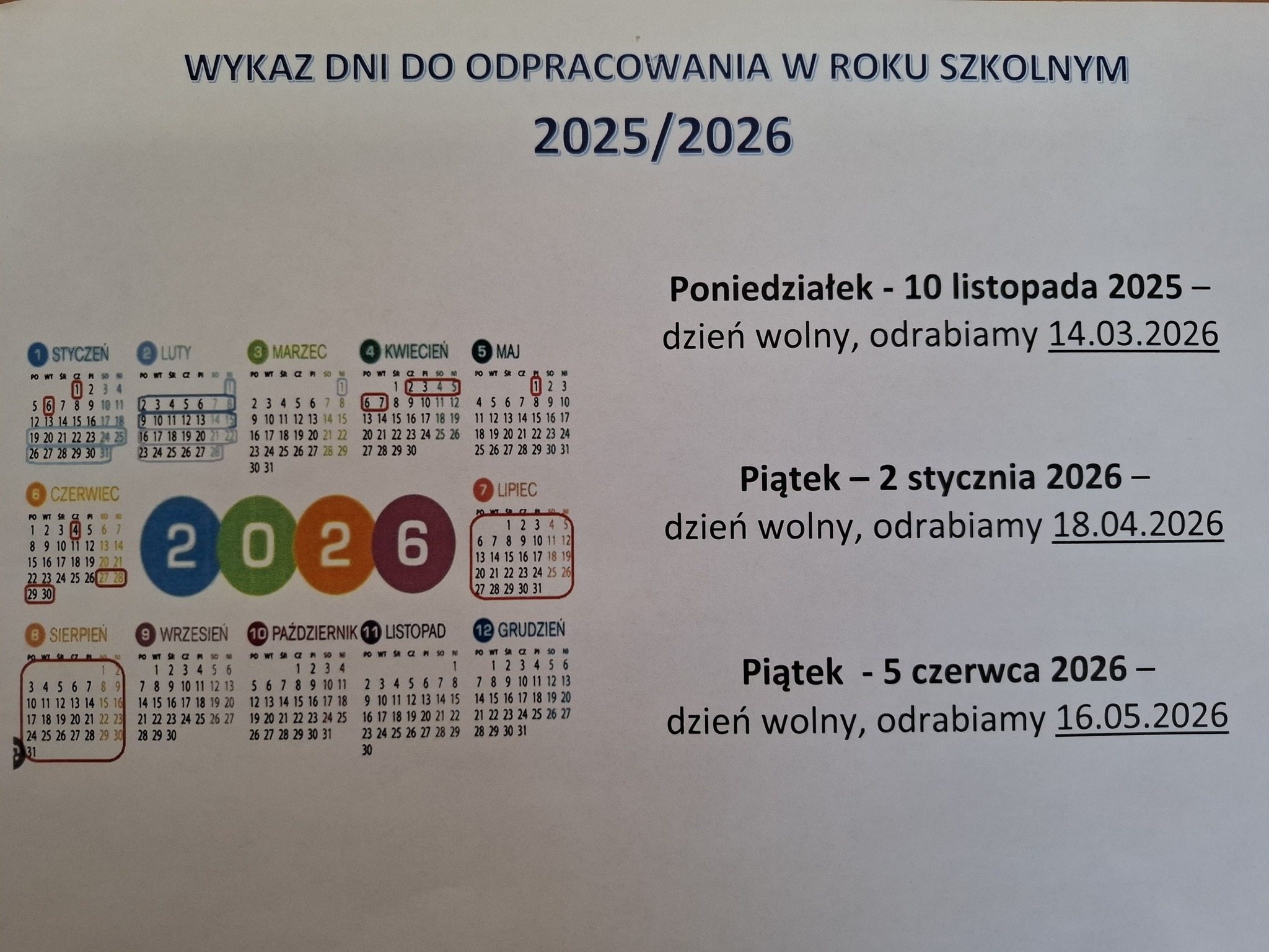 Read more about the article DNI DO ODPRACOWANIA